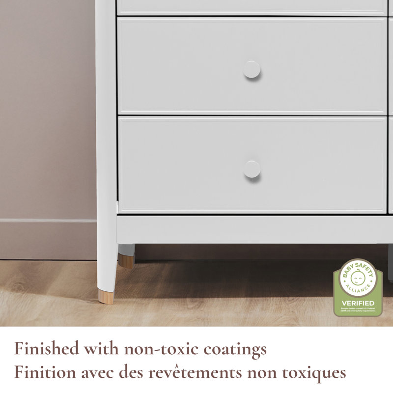 Little Seeds Aster 6-Drawer Nursery Dresser, White