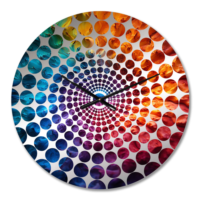 Rys - Horloge murale abstraite fractale, Petit