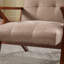 68cm Wide Mid-Century Accent Chair with Tufted Design & Wooden Arms-2070031974