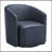 Faux Leather Swivel Barrel Chair-1516826004
