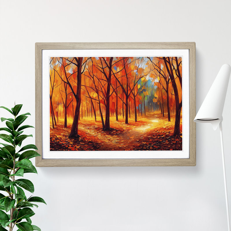 Amazing Autumn Forest Vol.4 - Framed Print, 46cm H x 64cm W x 2cm D, Oak