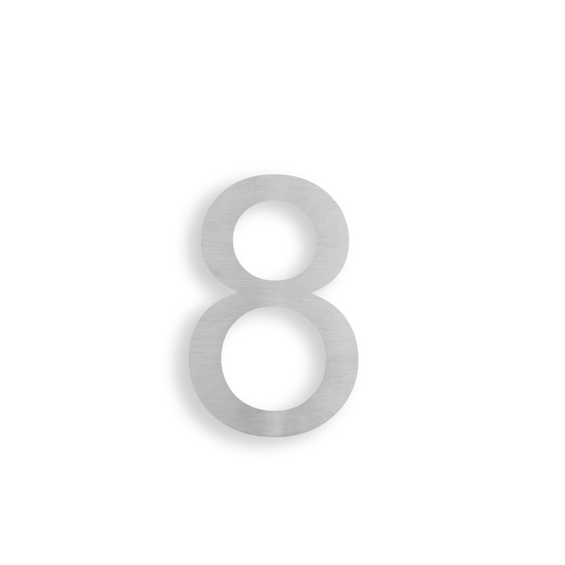 6'' H Stainless Steel House Number, 8
