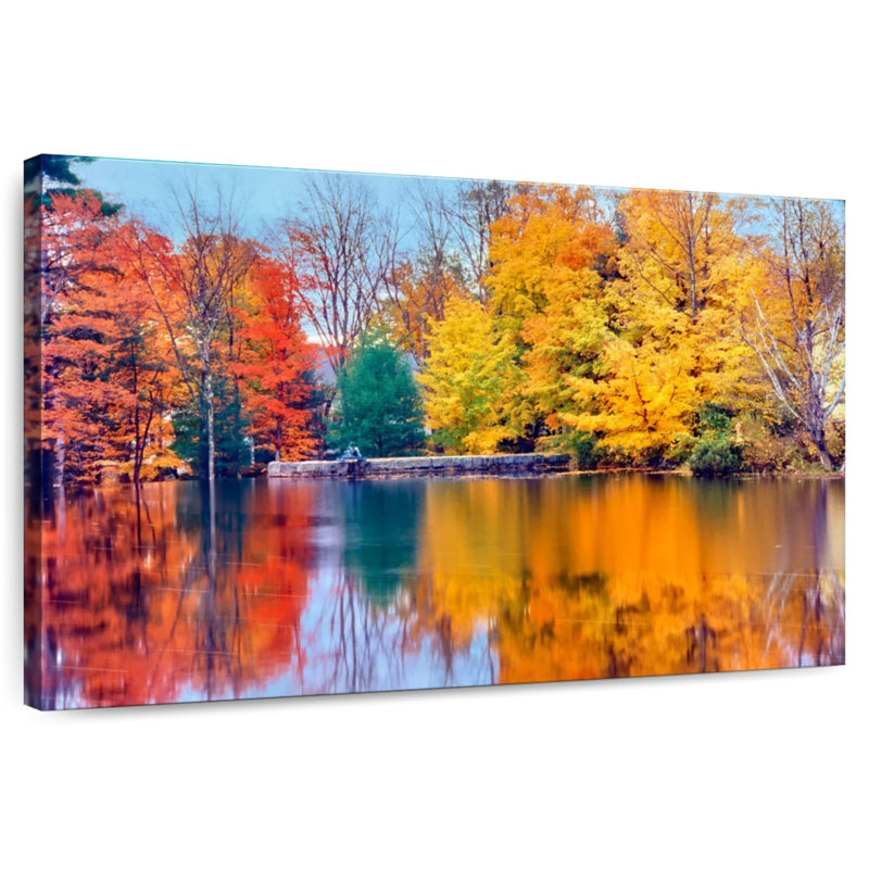 Feuillage d'automne coloré Alvord, lac Ossipee, H 20 po x l 30 po