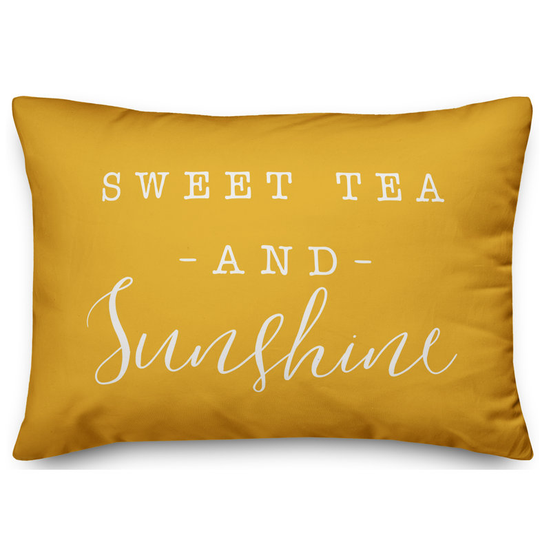  Housse de coussin rectangulaire et insert Sweet Tea and Sunshine, Jaune