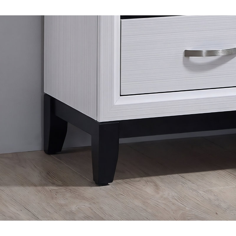 Table de chevet blanche Gatton, Blanc