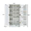 Armoire de cuisine autoportante avec tablettes réglables - Armoire de rangement en panneau de fibres à densité moyenne blanche pour l'organisation de la salle à manger et de l'artisanat