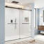 Porte de douche coulissante réglable sans cadre avec porte-serviettes, l 68 à 72 po x H 76 po-129381605