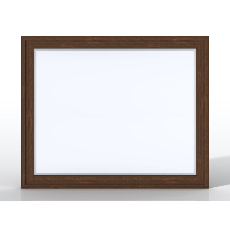 Addison Rectangle Wall Mirror, 39" x 48", Mid-Century Acacia