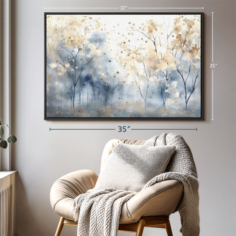 Nature «Speckled Blue Forest II», H 37 po x l 25 po