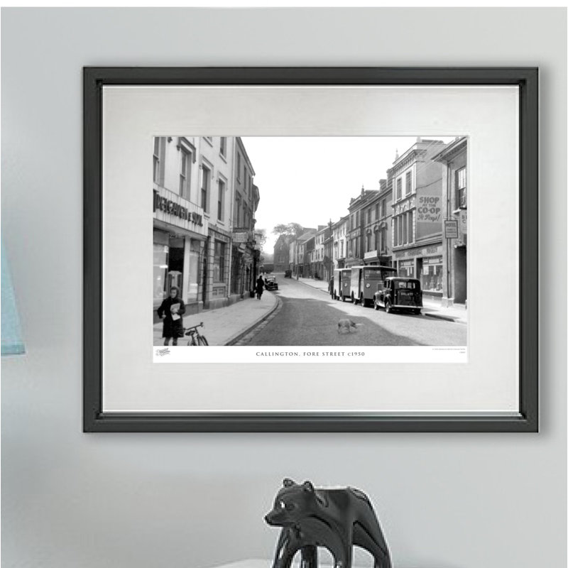 Callington, Fore Street C1950 - Single Picture Frame Print on Wood, 45cm H x 60cm W x 2.3cm D