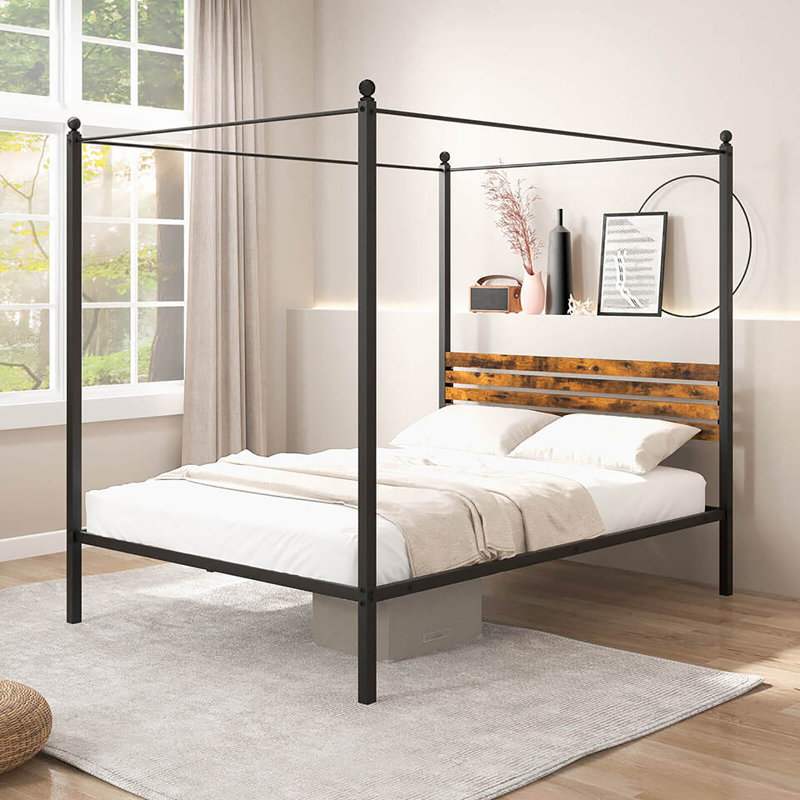 Willowdean Metal Canopy Bed, Queen
