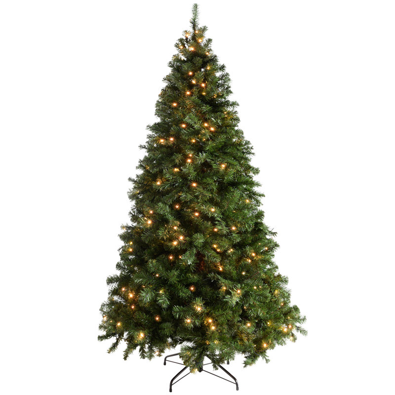 6.89' H Lighted Artificial Spruce Christmas Tree