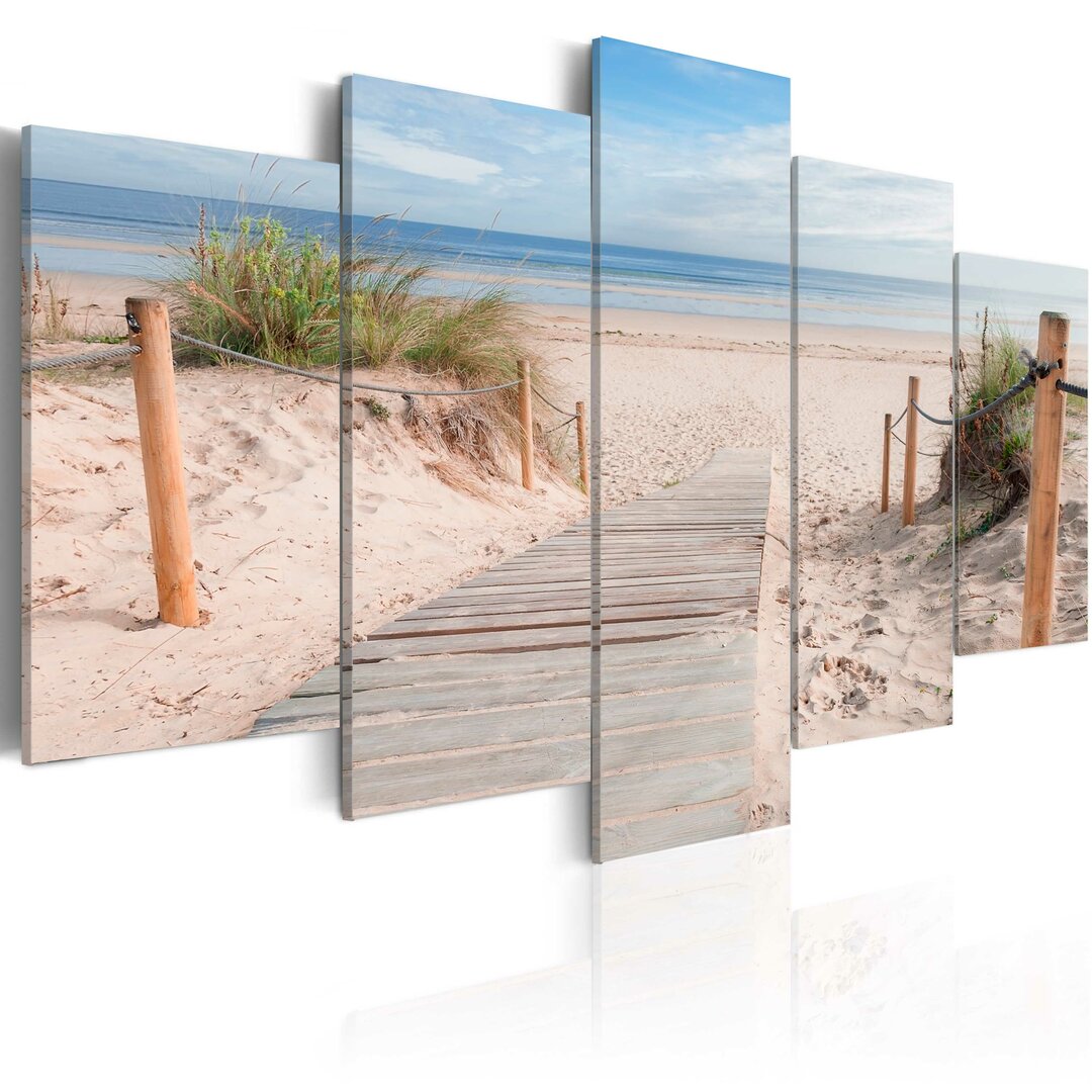 5-tlg. Leinwandbilder-Set Ein Morgen am Strand