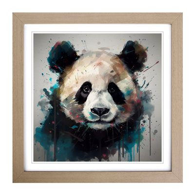 Panda Abstract Art No.1 - Framed Print