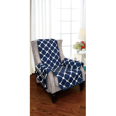 Protecteur de mobilier matelassé réversible à 2 tons Red Barrel Studio® Bloomingdale Luxury avec poches intelligentes et sangles élastiques, idéal pour les animaux de compagnie et les enfants