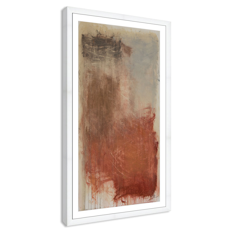 «Autumn Over The Rivera» par Casa Fine Arts, H 55 po x l 31 po x P 1,25 po, Reproduction encadrée avec passe-partout, Blanc