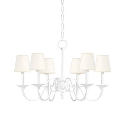 Lustre classique à 6 lumières avec abat-jour Windsor