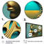 «Visionary Gold and Turquoise Goddess III», reproduction sur toile-87371498-87371499