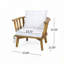 Fauteuil club d'extérieur en bois d'acacia
