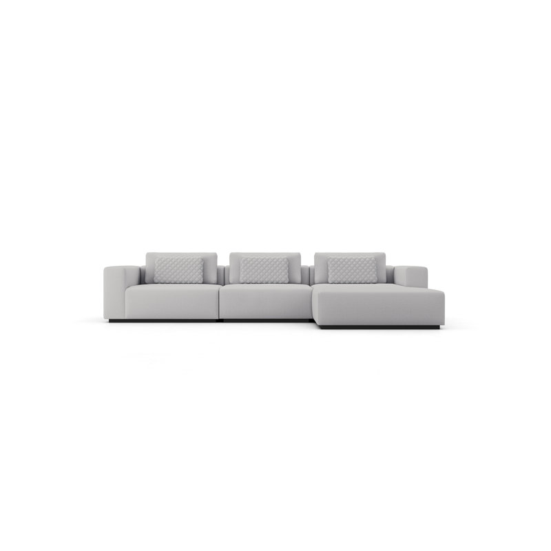 Spruce Modular Sofa Set 07A In Gris Fabric