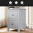 2 Drawers Solid Wood Nightstand End Table In White