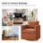 Nicha 29"W Modern Farmhouse Slipcovered Swivel Barrel Chair-1921613107