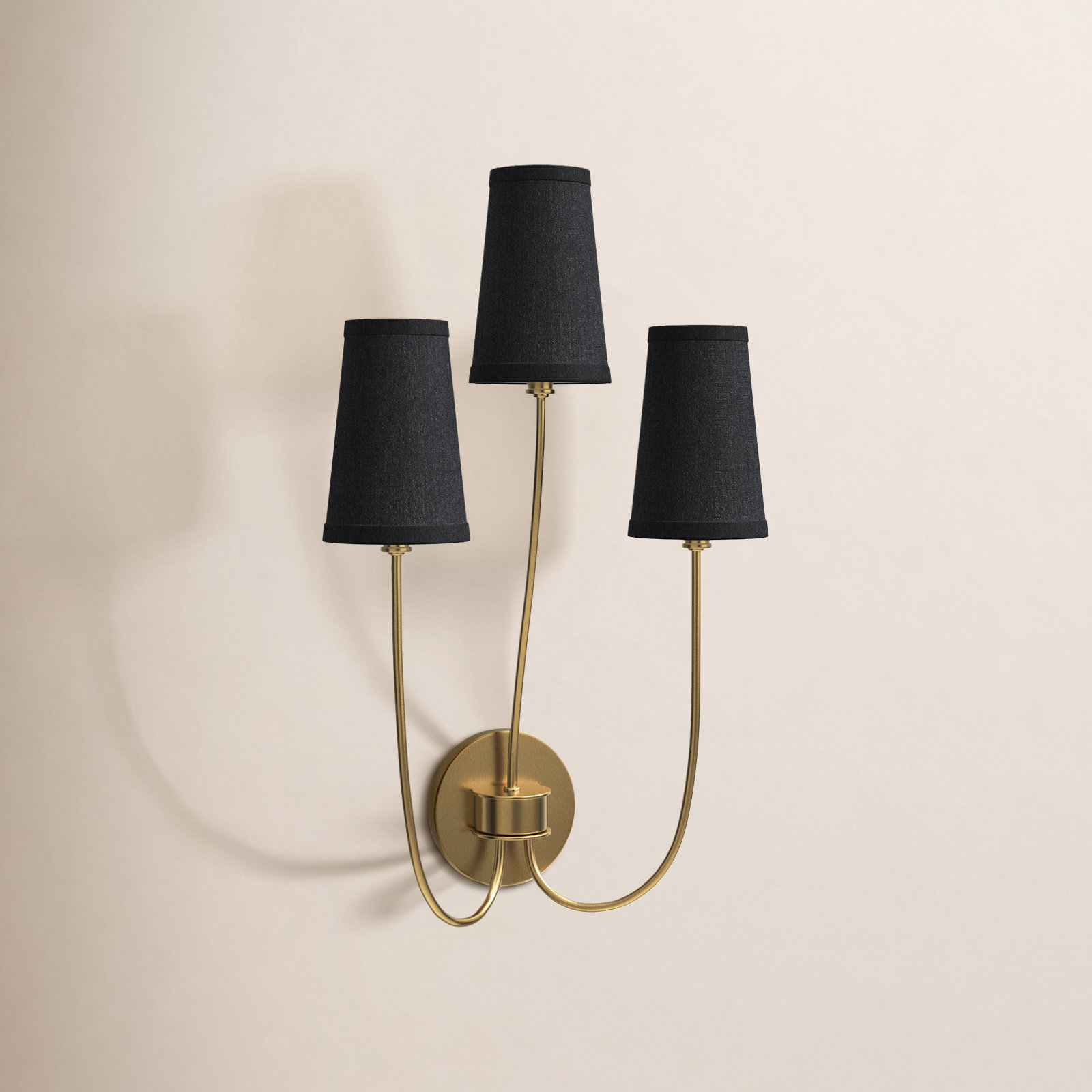 Birch Lane Revel 3 - Light Dimmable Brass Armed Sconce & Reviews | Wayfair