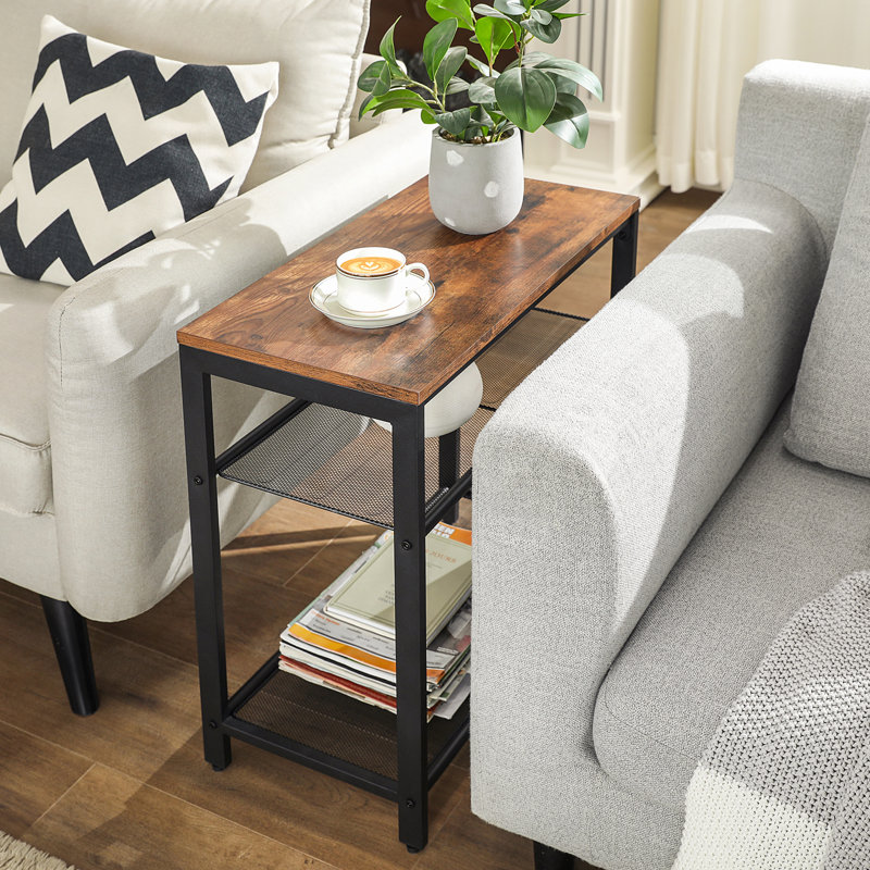 Grinnell Manufactured Wood Top and Steel Base End Table