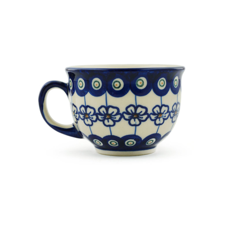 Tasse à thé et soucoupe à polir les tulipes et les diamants, 1, 7 oz., Fleurs printanières