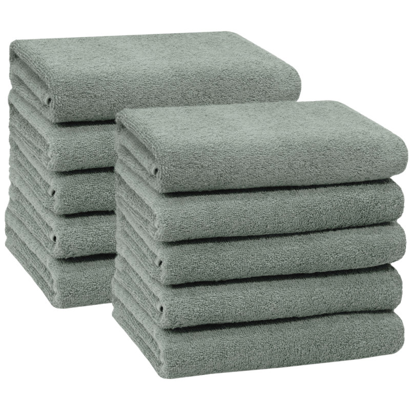 Midweight Hand Towel, Light Grey