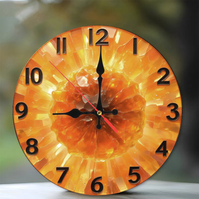 Horloge avec cadran orange