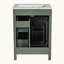 Bathroom Vanity with Ceramic Sink and Double Storage Racks on the Door-466011119