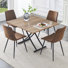 5-piece Transitional Style Rectangular Dining Table Set, Expandable Folding Kitchen Table