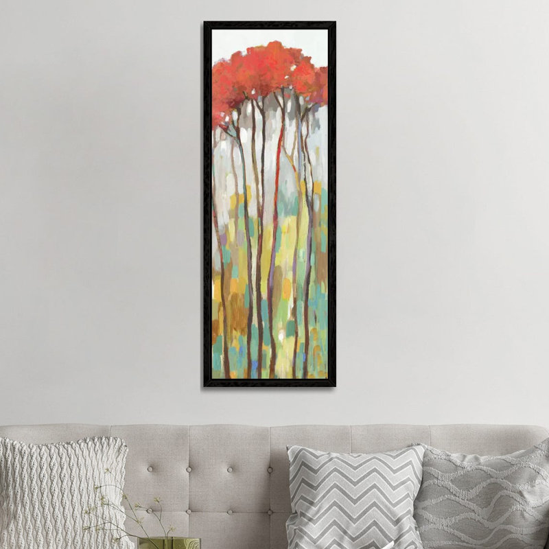 Standing Tall I by Allison Pearce - Panoramic Painting on Canvas, Black Framed Canvas, 121.92 cm H x 40.64 cm W x 3.175 cm D