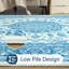 Tapis à motif floral lavable Fillender-105588240