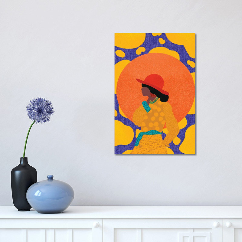 Golden Red by Sagmoon Paper Co. - Wrapped Canvas Print, 30.48 cm H x 45.72 cm W