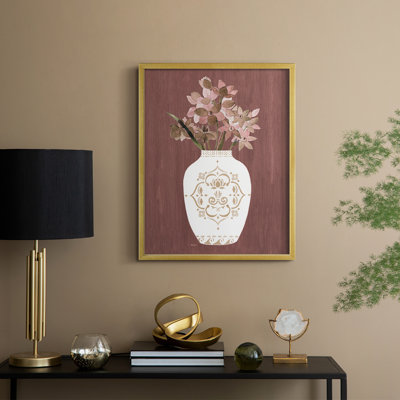 Romantiques fleurs I, reproduction encadrée - bois massif