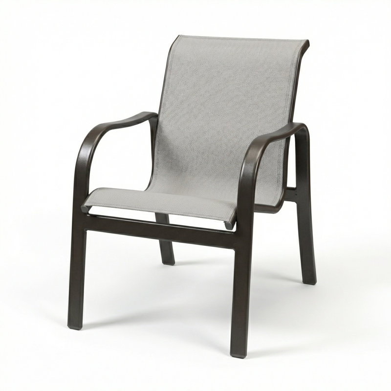 Windward Outdoor Sonata Arm Chair, Dove Gray Sling/Anthracite