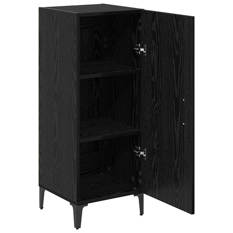 Sideboard Engineered Wood Indoor Side Cabinet Cupboard, Black Oak