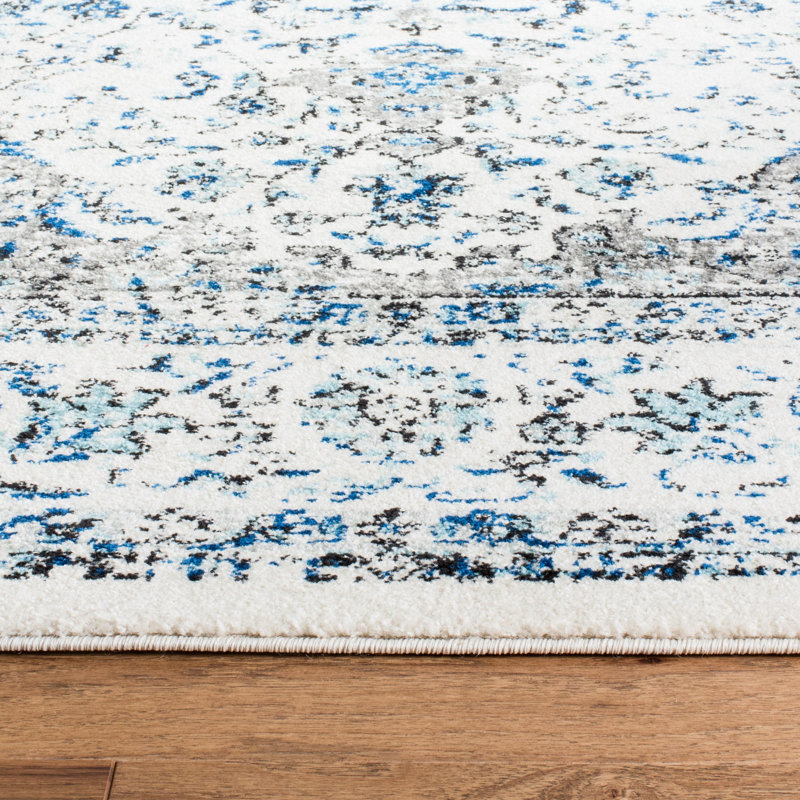 Farnborough Oriental Ivory/Gray Area Rug, Square 6'7"