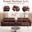 Upholstered 29.96 " Leather Power Reclining Sectional