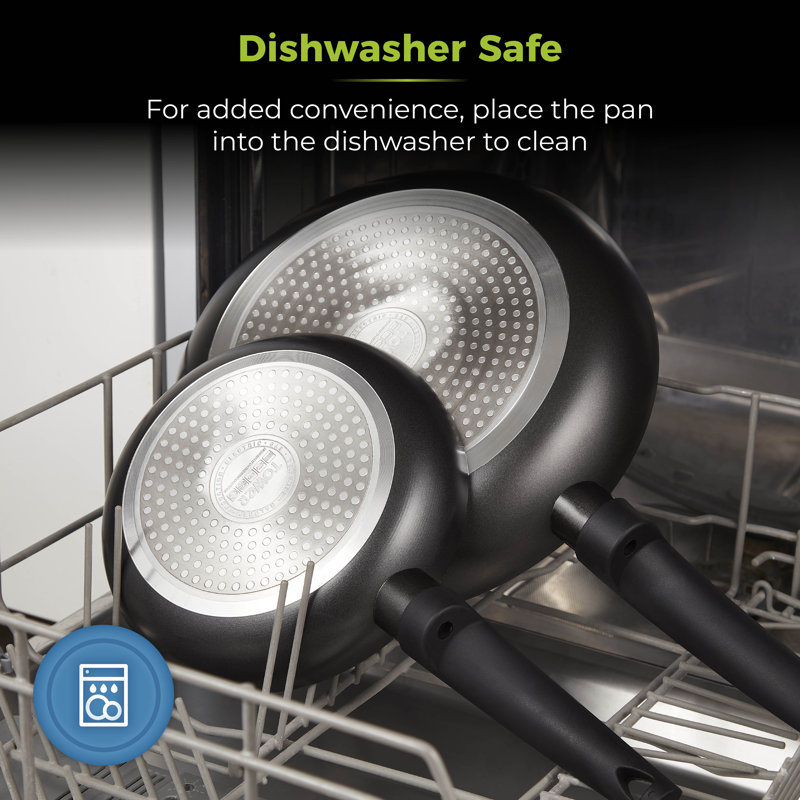 Tower Aluminium Cerasure Fry Pan with Non-Stick Coating, Suitable for all Hob Types, Graphite, Black, 32 cm