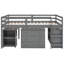 Lit mezzanine simple gris avec bureau fonctionnel et classeur à roulettes pour une utilisation quotidienne-691317974