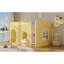 Lit mezzanine pour enfant pleine grandeur avec guirlande lumineuse DEL jaune primevère-130120367-130120368
