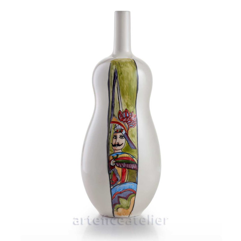 Chandrell Handmade Ceramic Table Vase, 20cm H x 9cm W x 9cm D