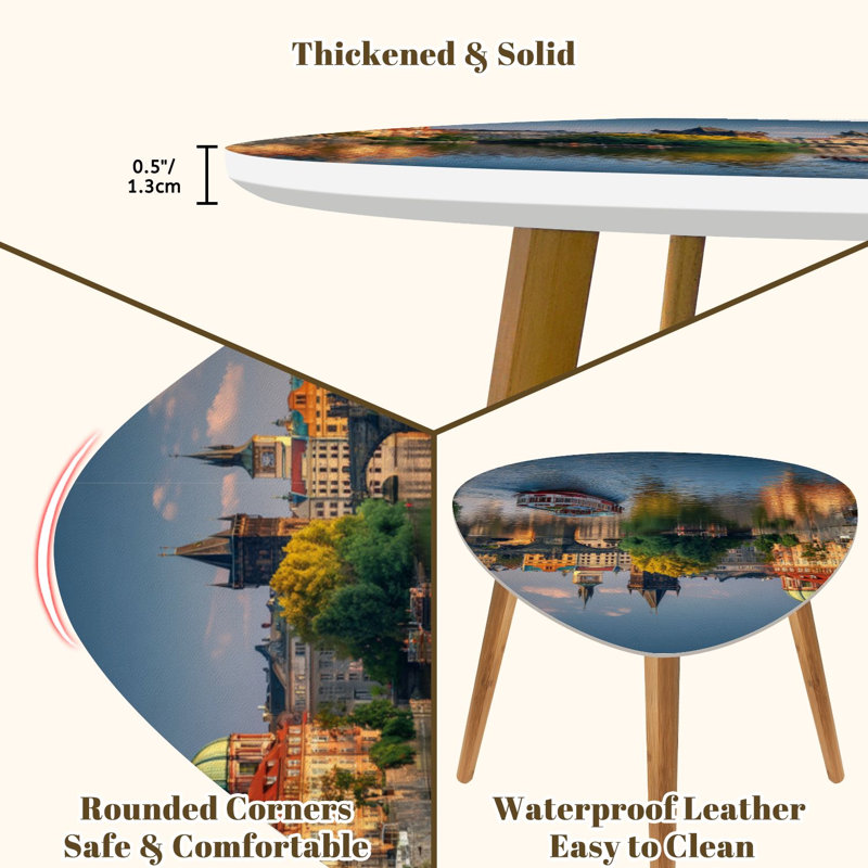 Ensemble de 2 tables basses gigognes Triangle