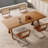 Kaylena 4 - Person Pine Solid Wood Solid Wood Top Double Pedestal Dining Set-655912210-632270590