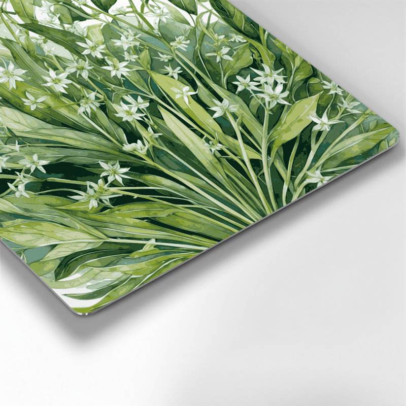 Art mural en métal vert légumes mauve, 8" H x 8" W