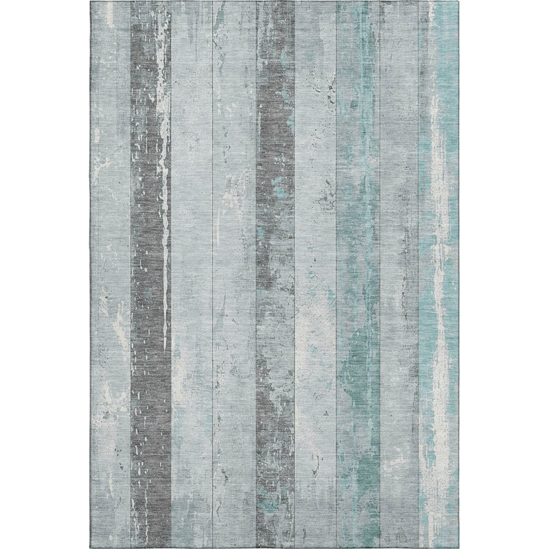 Premium Machine Washable Medena AMF1868 Stripes Rug, Rectangle 8' x 10'