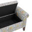 Rangement - Banc rabattable, revêtement floral 24,87 po Hauteur, motif, structure en bois franc, espace intérieur